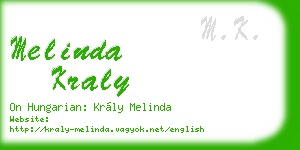 melinda kraly business card